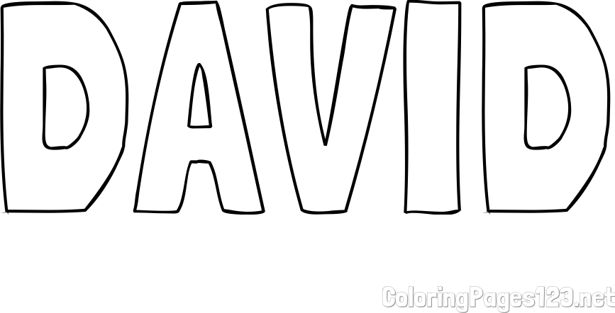DAVID Coloring Page