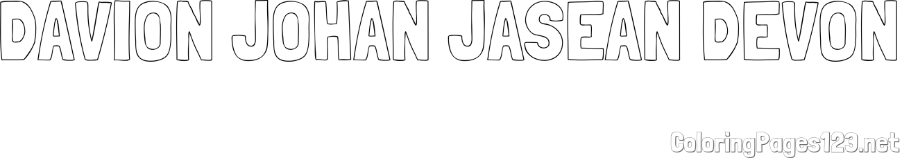 DAVION JOHAN JASEAN DEVON Coloring Page