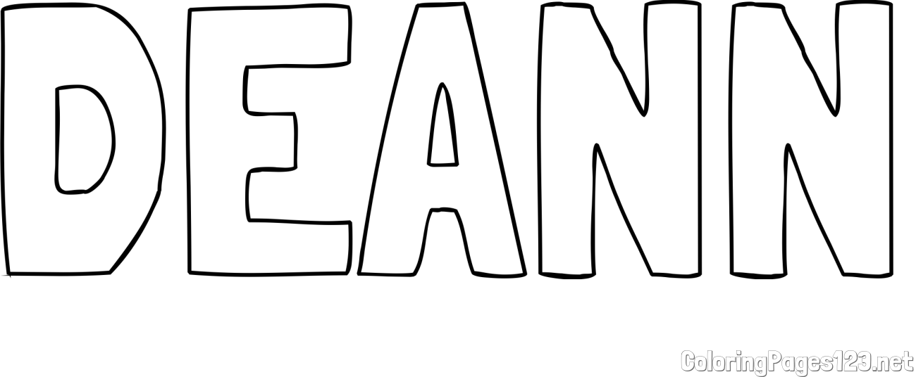 DEANN Coloring Page