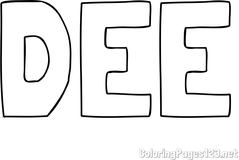DEE Coloring Page