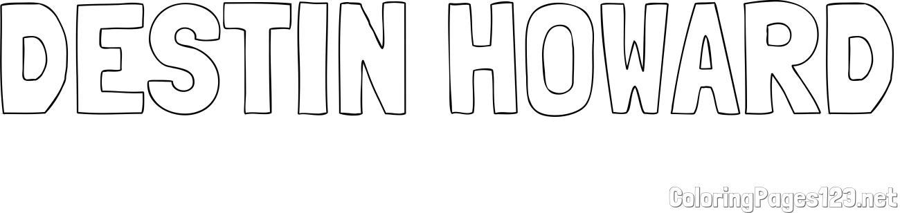 DESTIN HOWARD Coloring Page