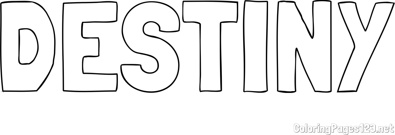 DESTINY Coloring Page