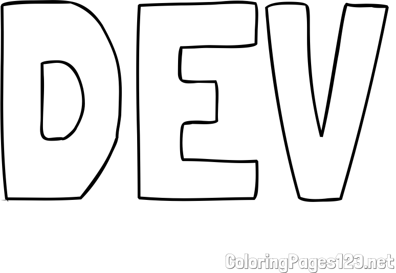 DEV Coloring Page