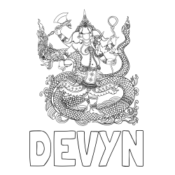 Online Created Coloring Page - DEVYN Coloring Page and Abstract Elephant and Dragon Coloring Page