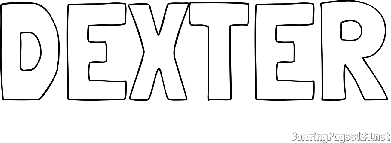 DEXTER Coloring Page