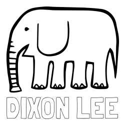 Online Created Coloring Page - DIXON LEE Coloring Page and Simple Elephant Coloring Page for Kids
