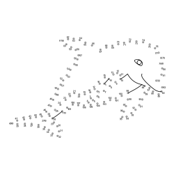 Dolphin Connect the Dots Coloring Page