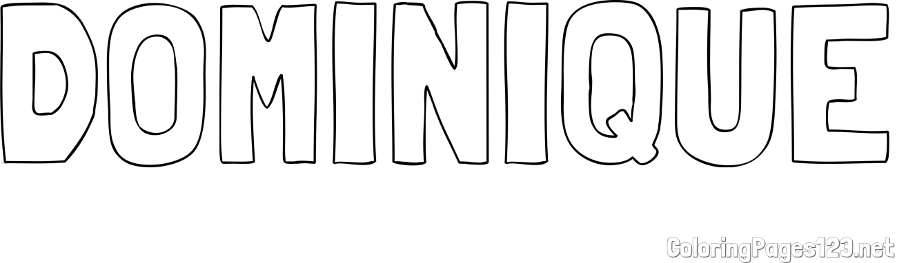 DOMINIQUE Coloring Page