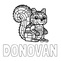 Online Created Coloring Page - DONOVAN Coloring Page and LEGO Squirrel Coloring Page