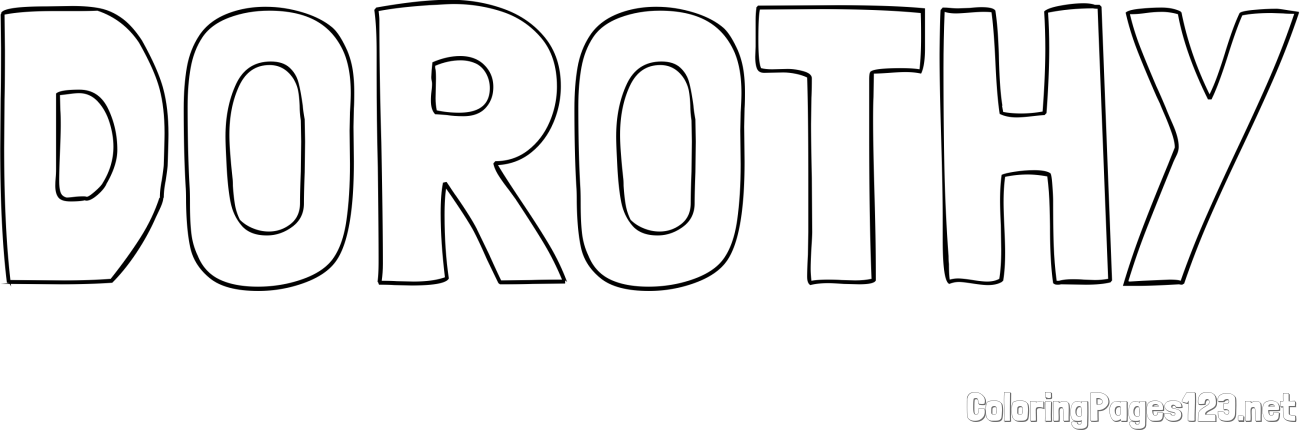 DOROTHY Coloring Page