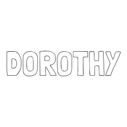 Online Created Coloring Page - DOROTHY Coloring Page