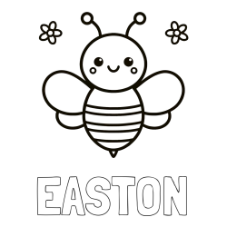 Online Created Coloring Page - EASTON Coloring Page and Children's Bee Coloring Page