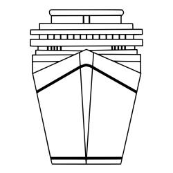 Easy Cargo Ship Coloring Page