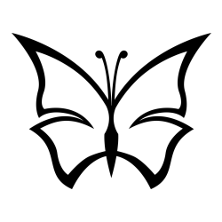 Easy Coloring Page of a Butterfly