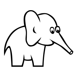 Easy Elephant Coloring Page