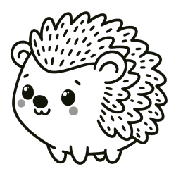 Easy Hedgehog Coloring Page for Kids