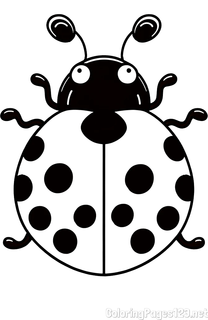 Easy Ladybug Coloring Page