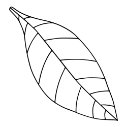 Easy Leaf Coloring Page for Kids