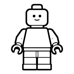 Easy LEGO Character Coloring Page