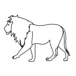 Easy Lion Coloring Page