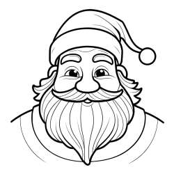 Easy Santa Claus Coloring Page for Kids