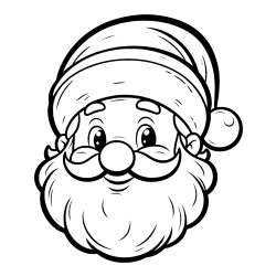 Easy Santa Claus Coloring Page
