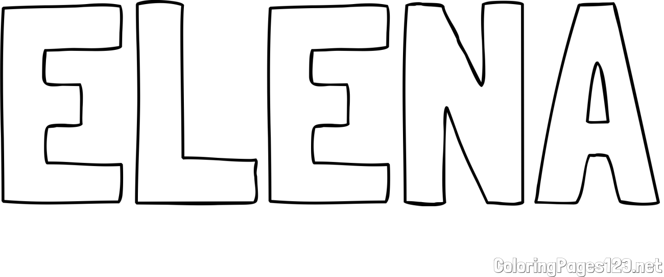 ELENA Coloring Page