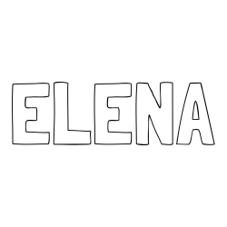 Online Created Coloring Page - ELENA Coloring Page