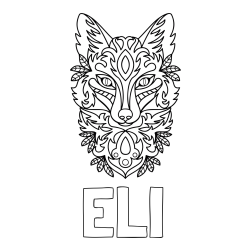 Online Created Coloring Page - ELI Coloring Page and Wolf Mandala Coloring Page