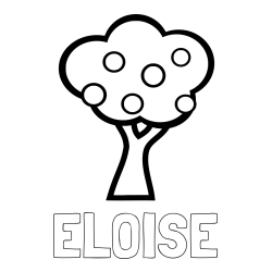 Online Created Coloring Page - ELOISE Coloring Page and Apple Tree Coloring Page