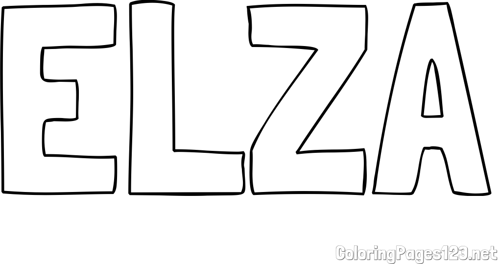 ELZA Coloring Page