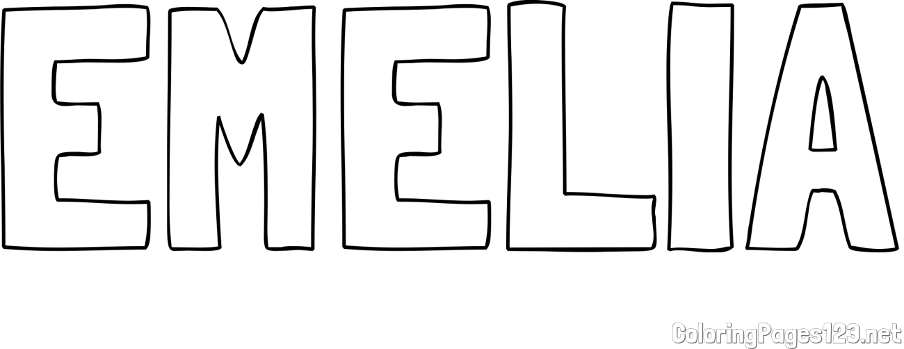 EMELIA Coloring Page