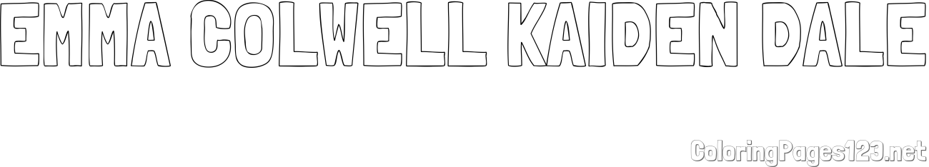 EMMA COLWELL KAIDEN DALE Coloring Page