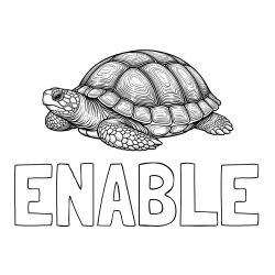 Online Created Coloring Page - ENABLE Coloring Page and Turtle Coloring Page for Adults