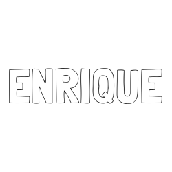 Online Created Coloring Page - ENRIQUE Coloring Page