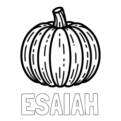 Online Created Coloring Page - ESAIAH Coloring Page and Easy Pumpkin Coloring