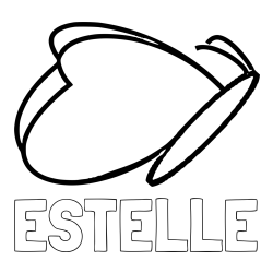 Online Created Coloring Page - ESTELLE Coloring Page and Butterfly Coloring Page for Preschool