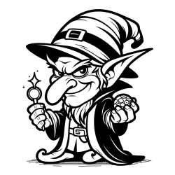 Evil Goblin Coloring Page