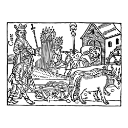 Farming in Old Times Coloring Page