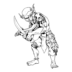 Fierce Goblin Coloring Page