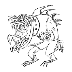 Fierce Monster Coloring Page