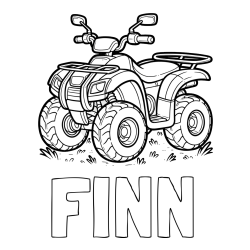 Online Created Coloring Page - FINN Coloring Page and Beautiful ATV Coloring Page