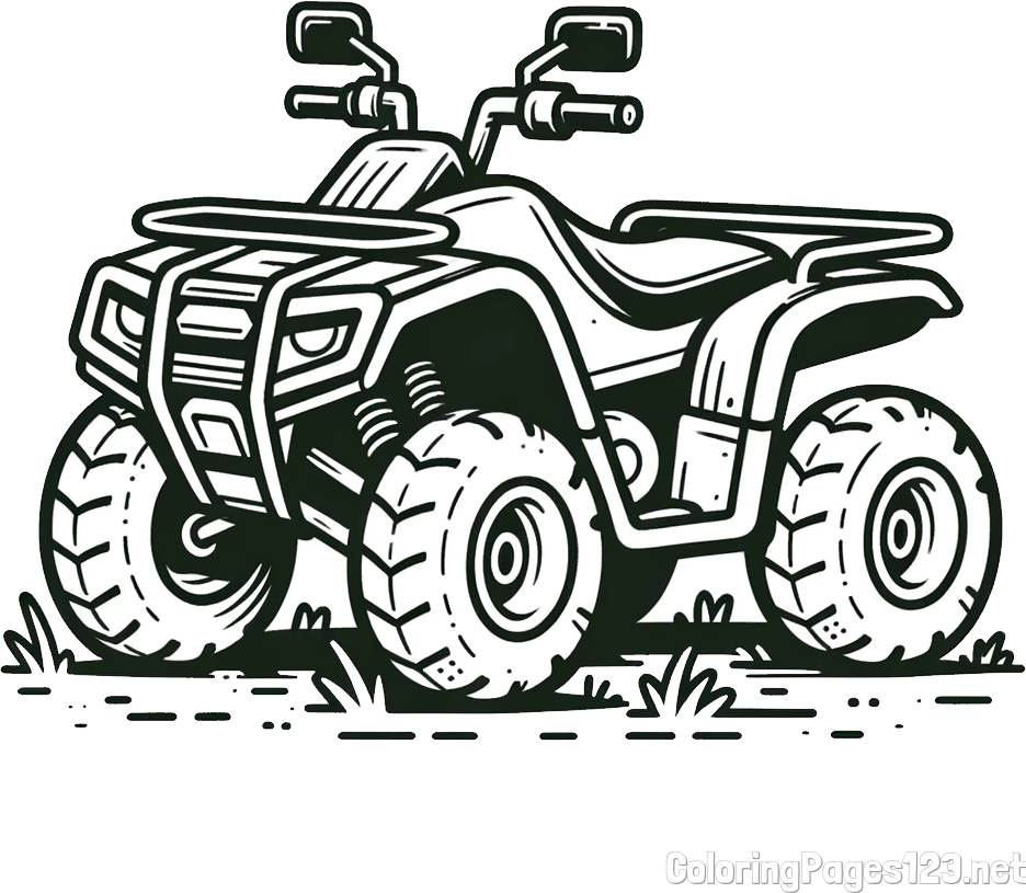 Four-Wheeler Coloring Page