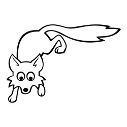Fox on the Lookout Coloring Page