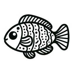 Free Coloring Page of a Fish