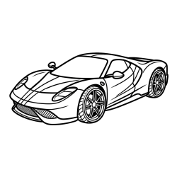Free Printable Coloring Page of a Racing Car