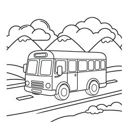 Free Printable Coloring Page of a School Bus
