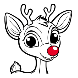 Free Printable Rudolph Coloring Page