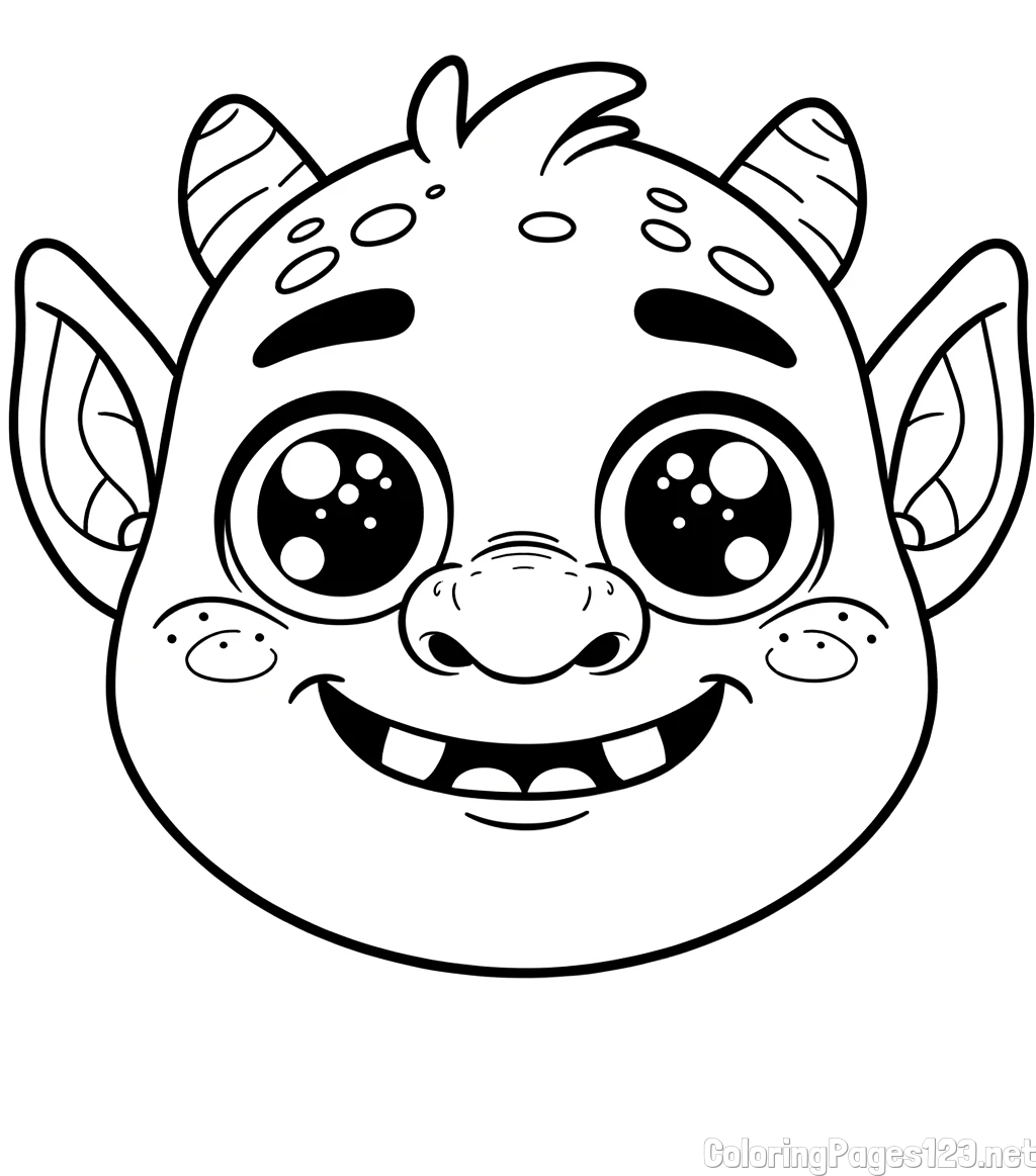 Friendly Ogre Coloring Page