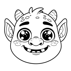Friendly Ogre Coloring Page